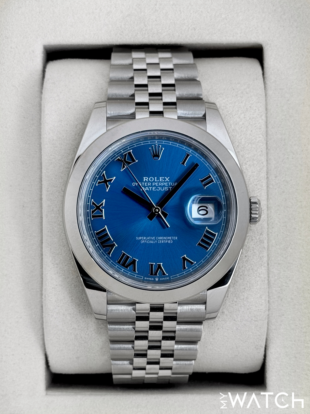 NEW 2026 Rolex Datejust 41mm 126300 Stainless Steel Jubilee Blue Roman Numeral Dial