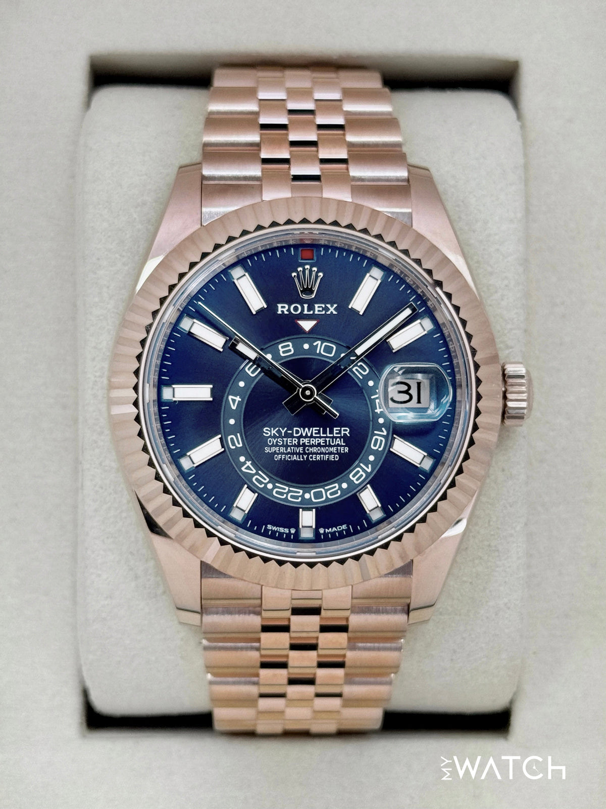NEW 2026 Rolex Sky-Dweller 42mm 336935 Rose Gold Jubilee Blue Dial