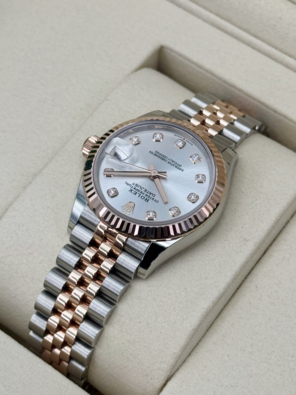 2026 Rolex Datejust 31mm 278271 Two-Tone Jubilee Silver Diamond Dial