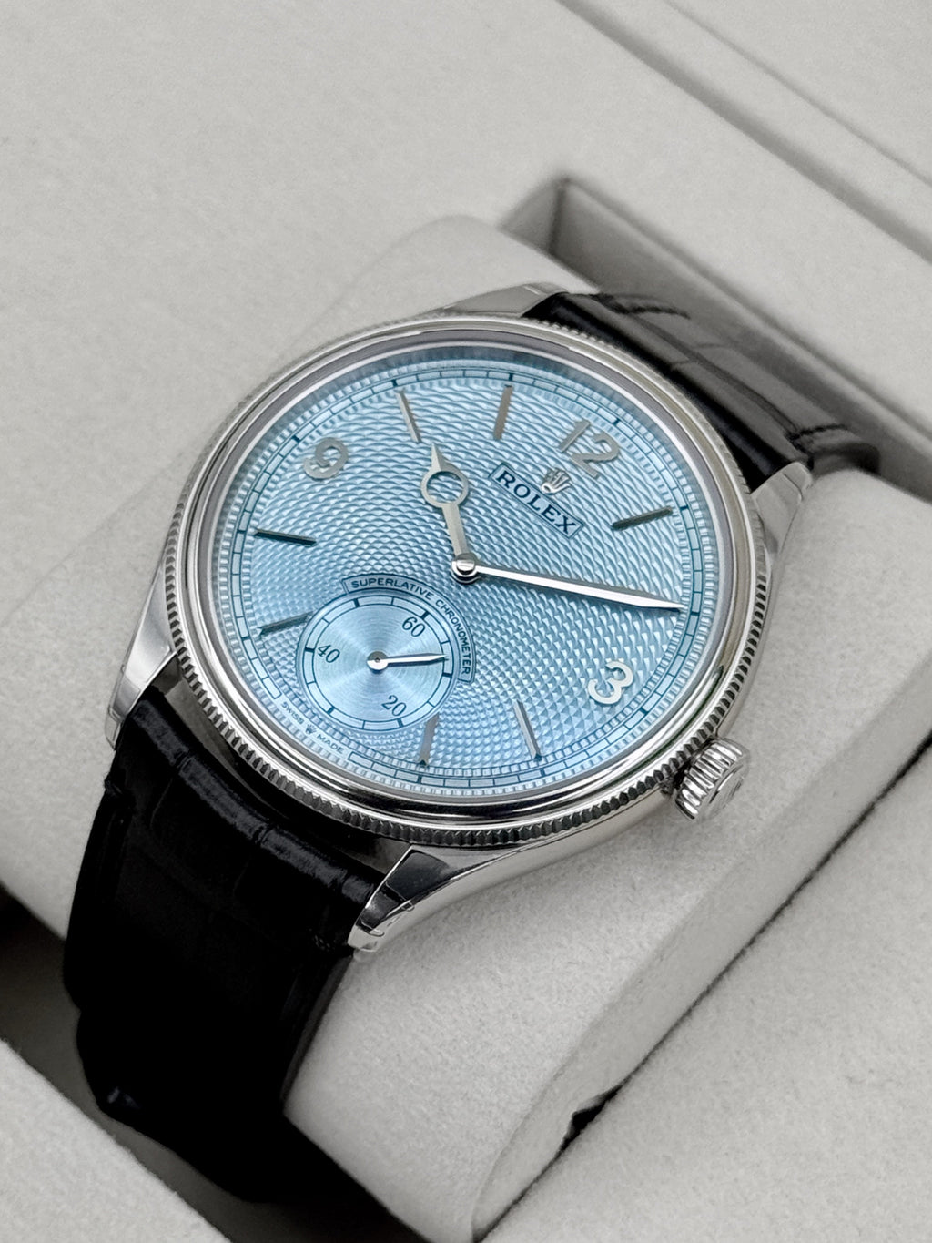 NEW 2026 Rolex 1908 39mm 52506 Platinum Ice Blue Dial (STICKERED)