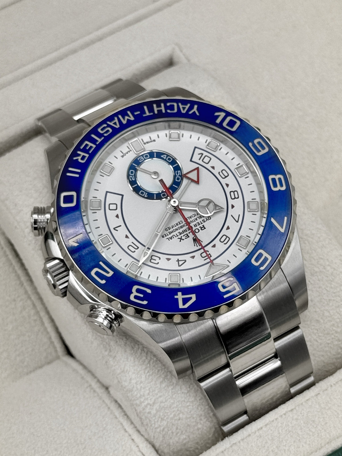 2022 Rolex Yacht-Master II 44mm 116680 Stainless Steel White Dial
