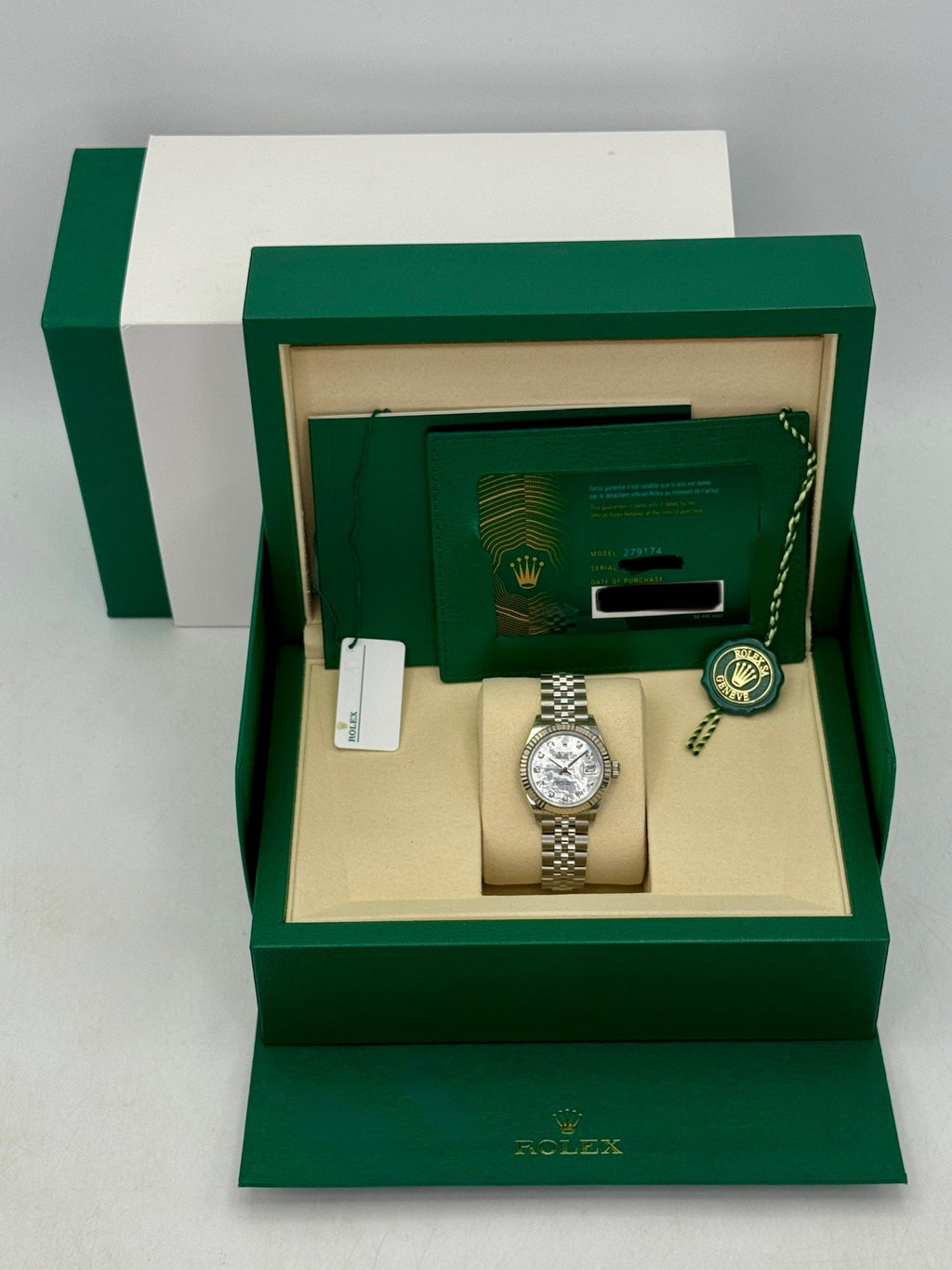 NEW 2026 Rolex Lady Datejust 28mm 279174 Mother of Pearl Diamond Dial