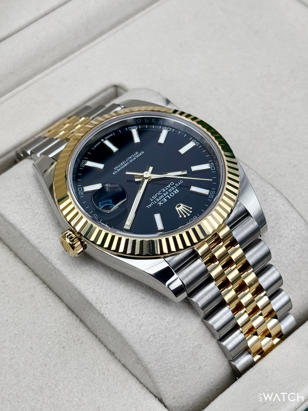 2025 Rolex Datejust 41mm 126333 Two-Tone Jubilee Black Dial
