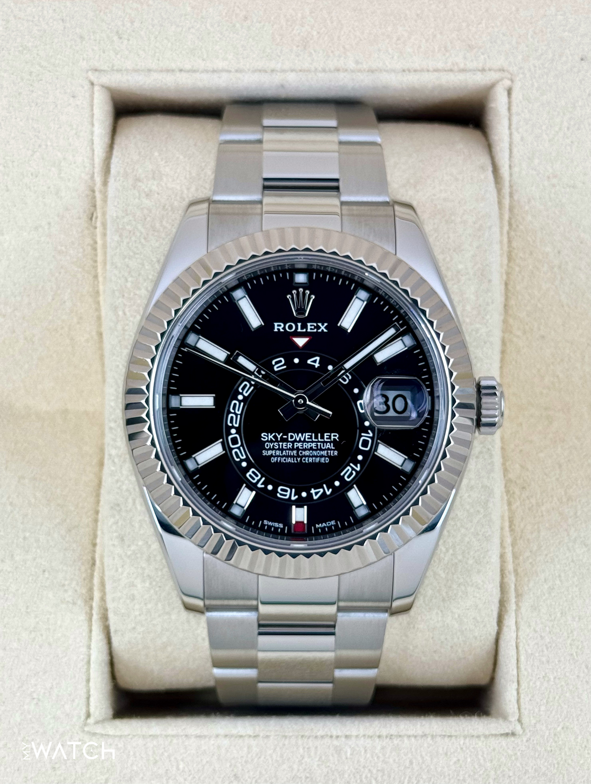 2019 Rolex Sky-Dweller 42mm 326934 Oyster Black Dial