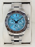 2020 Rolex Daytona 40mm 116506 Platinum Ice Blue Diamond Baguette Dial