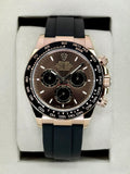 NEW 2026 Rolex Daytona 40mm 126515LN Rose Gold Oysterflex Chocolate Dial