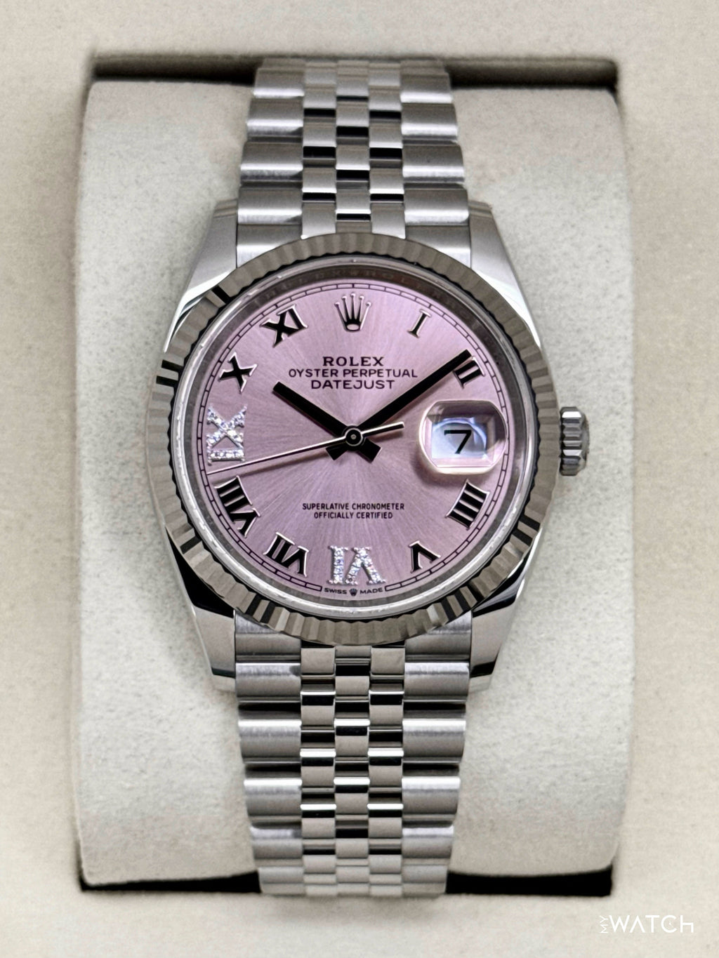 NEW 2026 Rolex Datejust 36mm 126234 Stainless Steel Jubilee Pink Diamond Dial