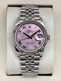 NEW 2026 Rolex Datejust 36mm 126234 Stainless Steel Jubilee Pink Diamond Dial