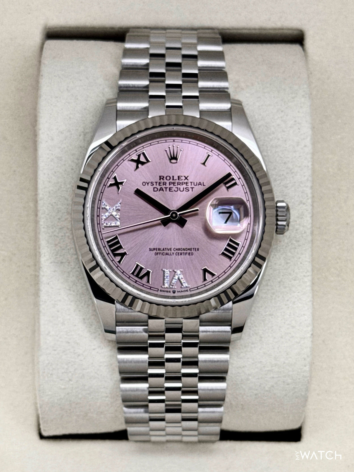 NEW 2026 Rolex Datejust 36mm 126234 Stainless Steel Jubilee Pink Diamond Dial