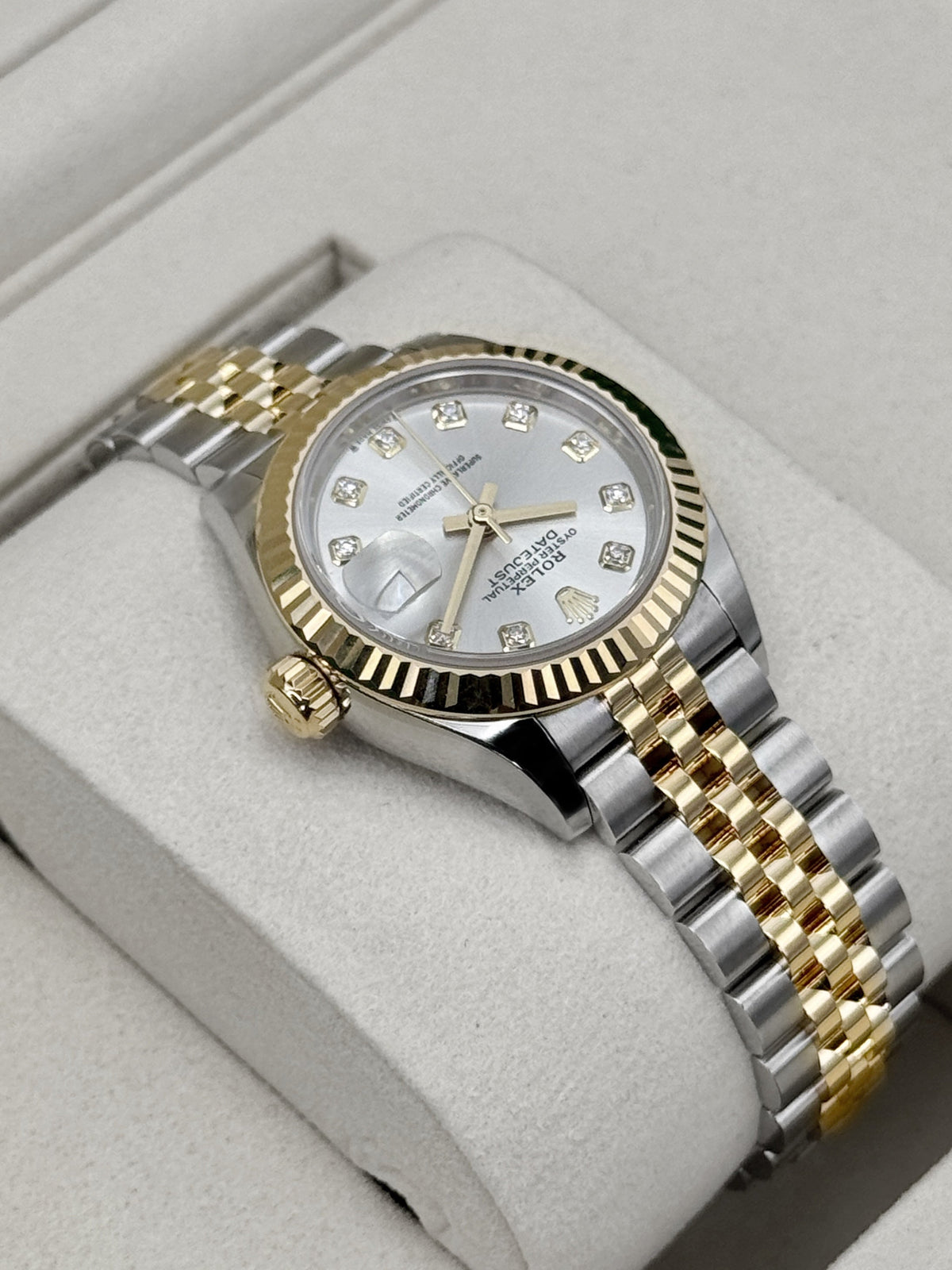 NEW 2026 Rolex Lady Datejust 28mm 279173 Two-Tone Jubilee Silver Diamond Dial
