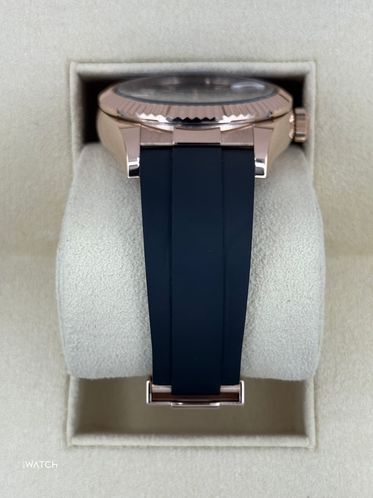 2022 Rolex Sky-Dweller 42mm 326235 Rose Gold Oysterflex Chocolate Dial