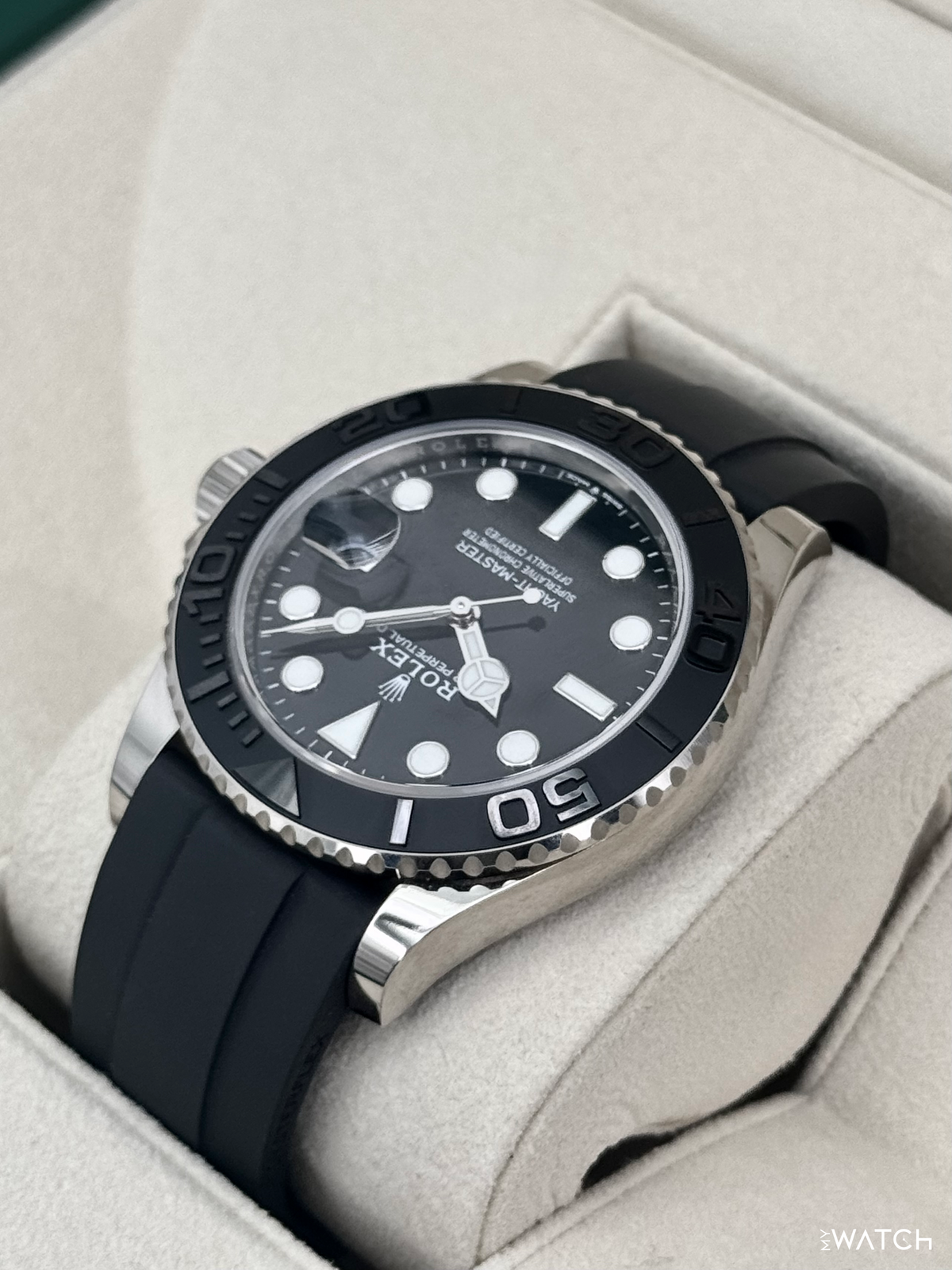 2022 Rolex Yacht-Master 42mm 226659 White Gold Oysterflex Black Dial