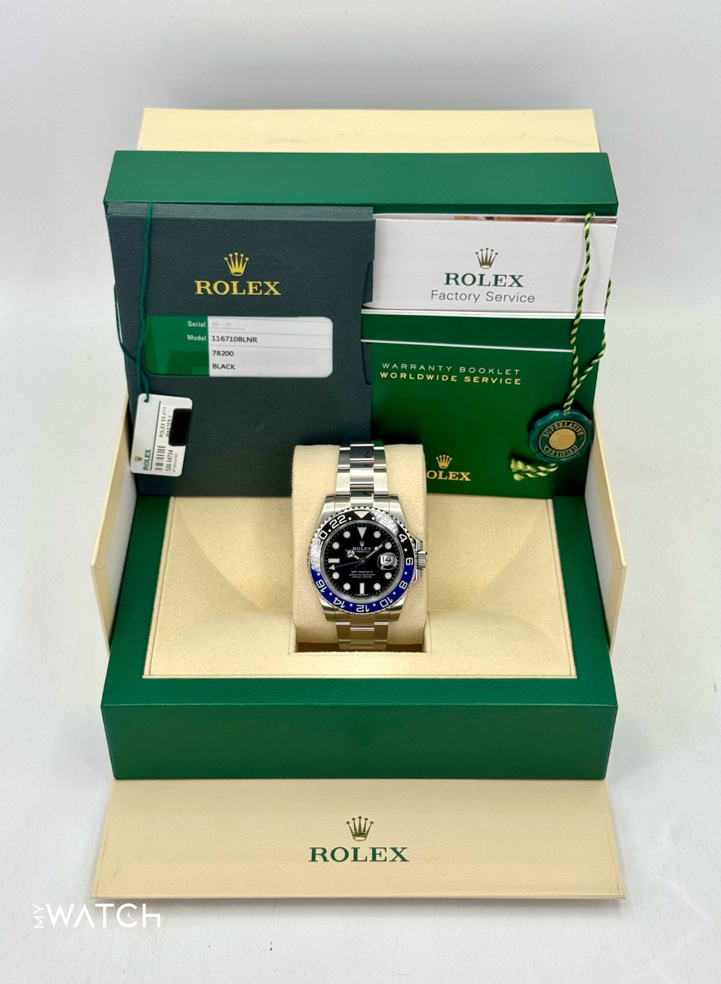 2016 Rolex GMT-Master II "Batman" 40mm 116710BLNR Oyster