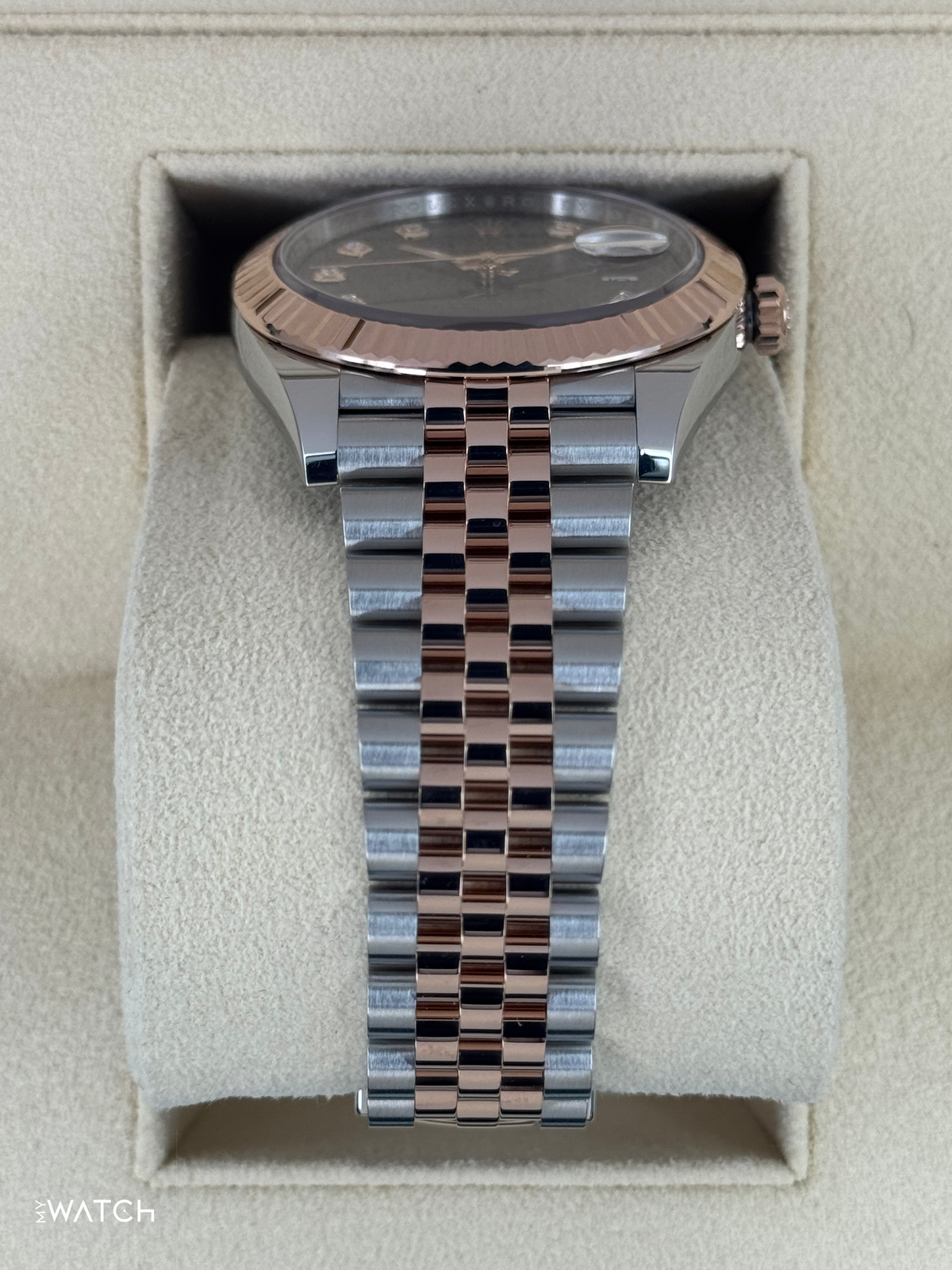 2023 Rolex Datejust 41mm 126331 Two-Tone Jubilee Chocolate Diamond Dial