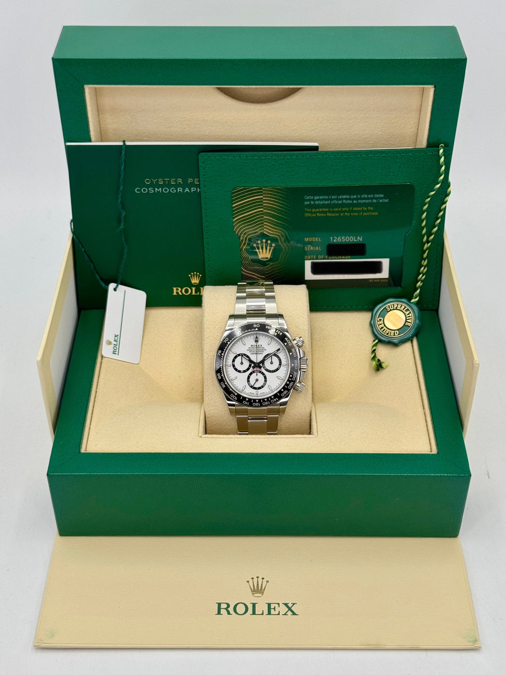 NEW 2024 Rolex Daytona 40mm 126500LN Stainless Steel Panda Dial