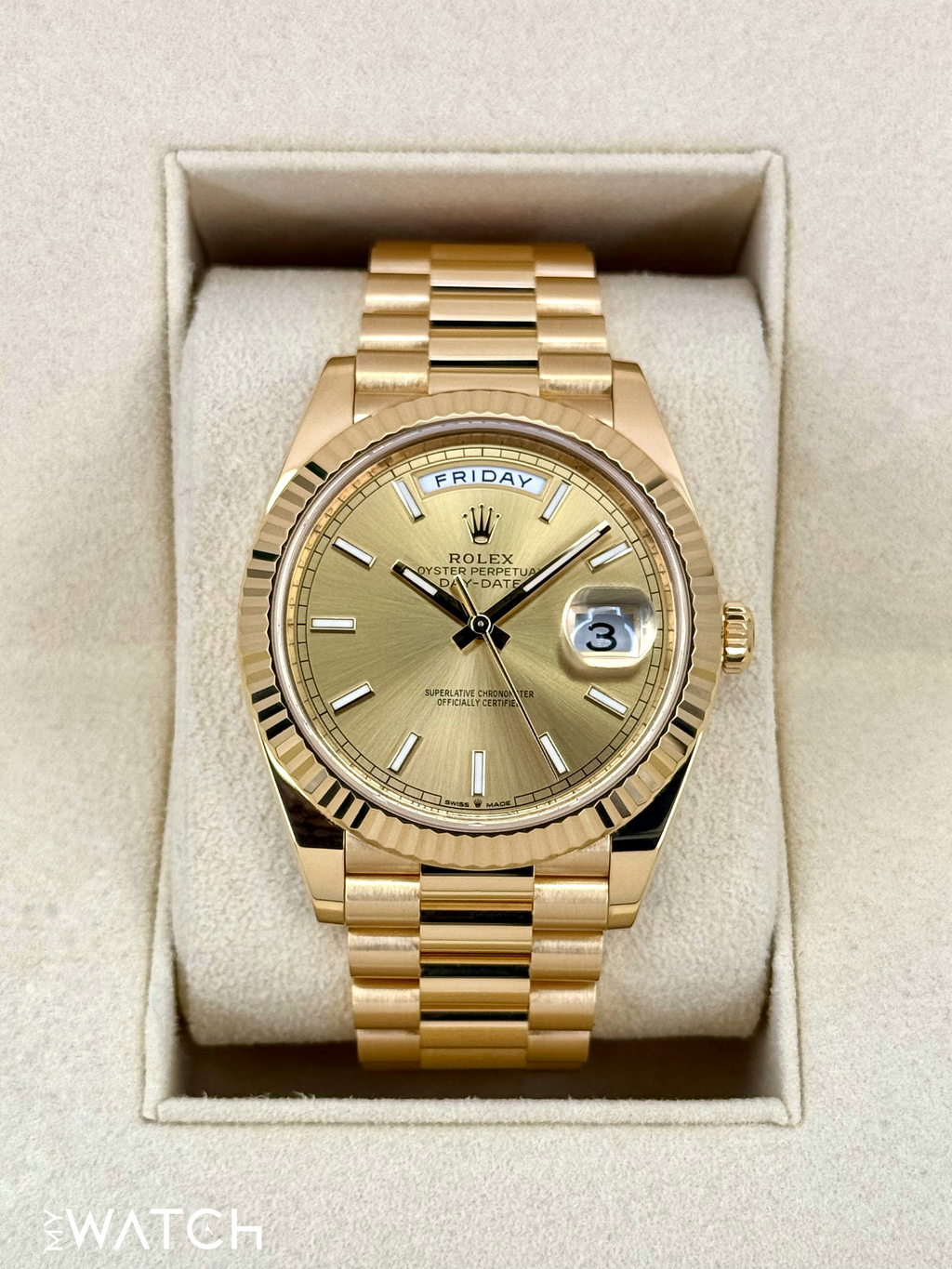 2023 Rolex Day-Date 40mm 228238 Presidential Champagne Dial