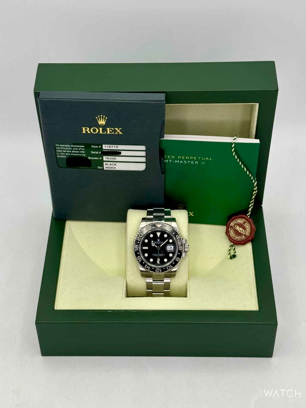 2008 Rolex GMT-Master II 40mm 116710LN Stainless Steel Black Dial