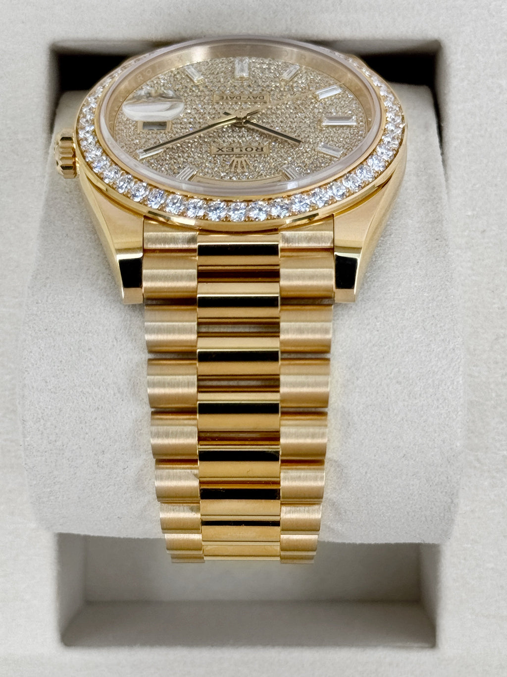 NEW 2026 Rolex Day-Date 40mm 228348RBR Diamond Paved Dial