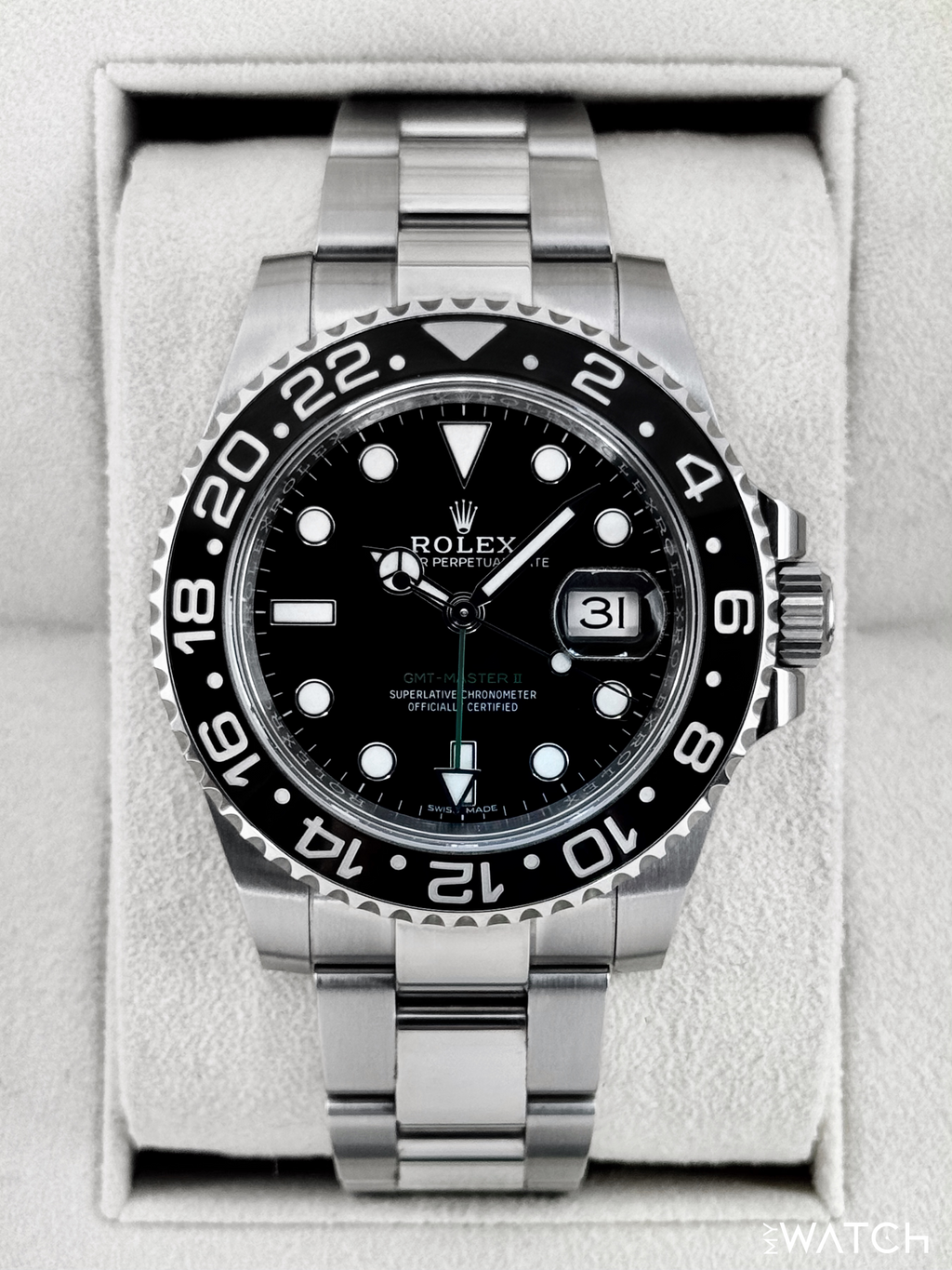 2018 Rolex GMT-Master II 40mm 116710LN Stainless Steel Black Dial