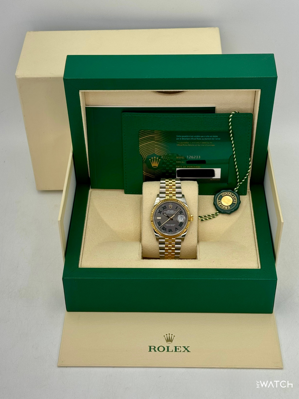 2025 Rolex Datejust 36mm 126233 Two-Tone Jubilee Wimbledon Dial