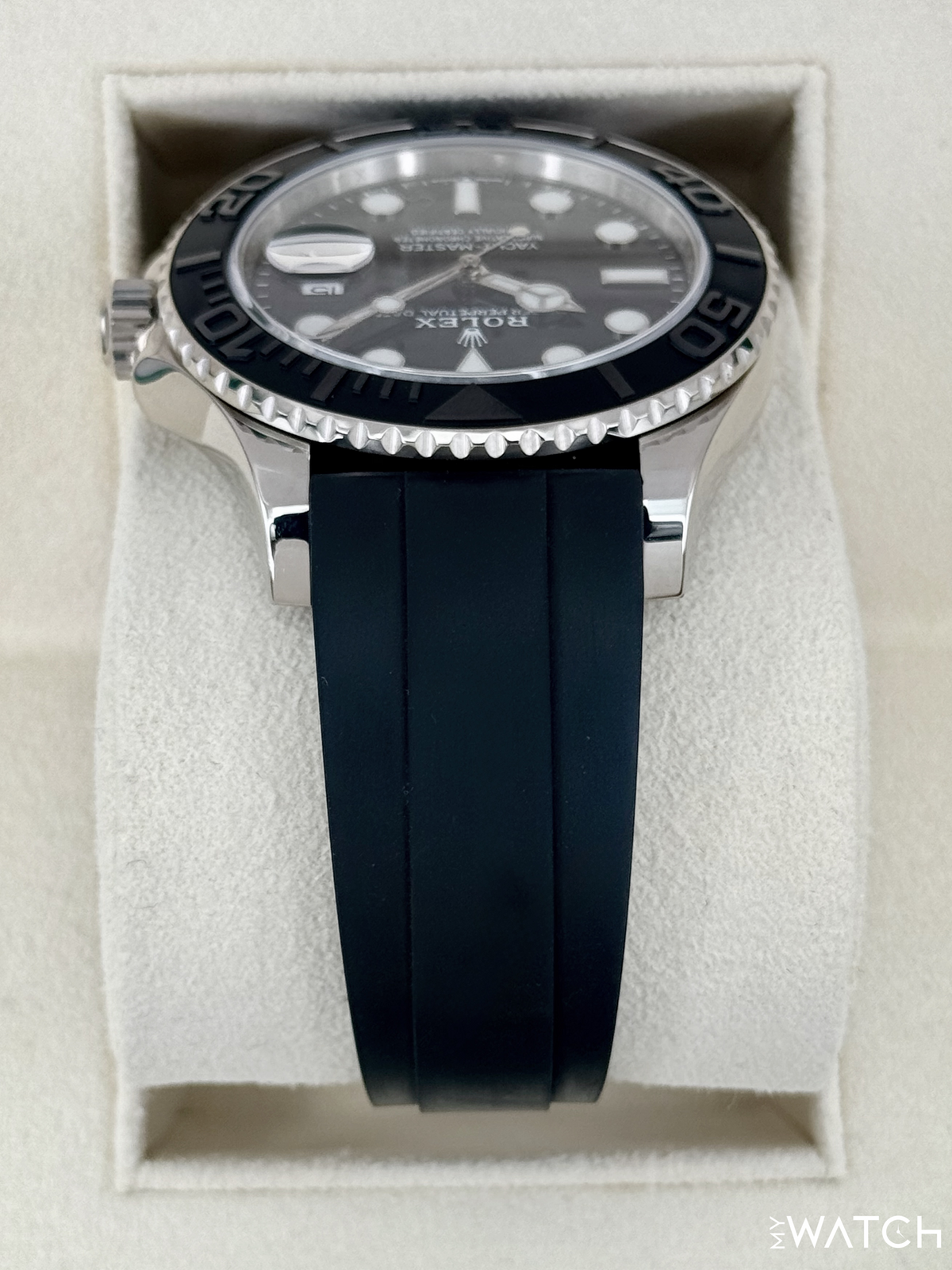 2021 Rolex Yacht-Master 42mm 226659 White Gold Oysterflex Black Dial