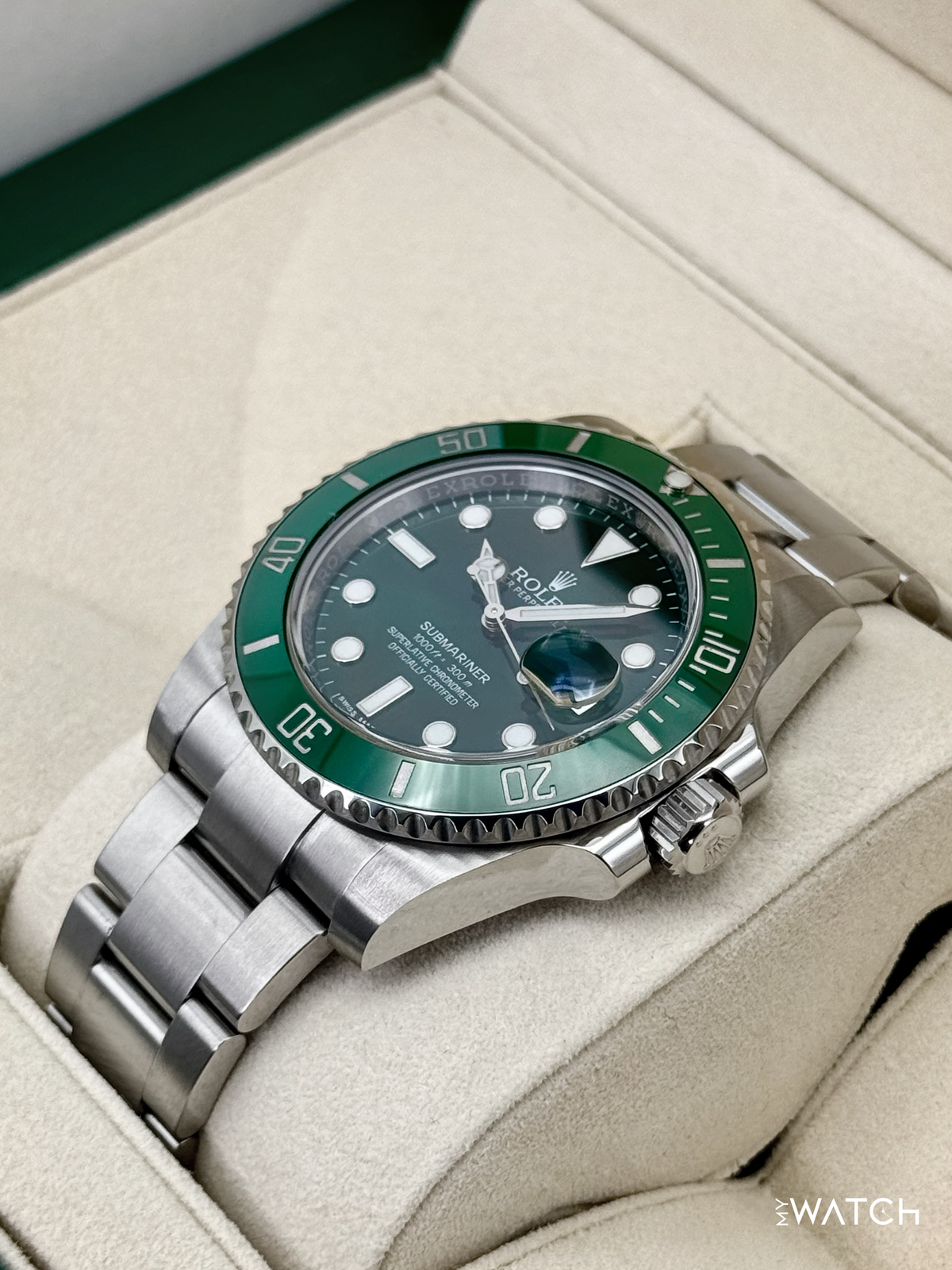2016 Rolex Submariner “Hulk” 40mm 116610LV Green Dial