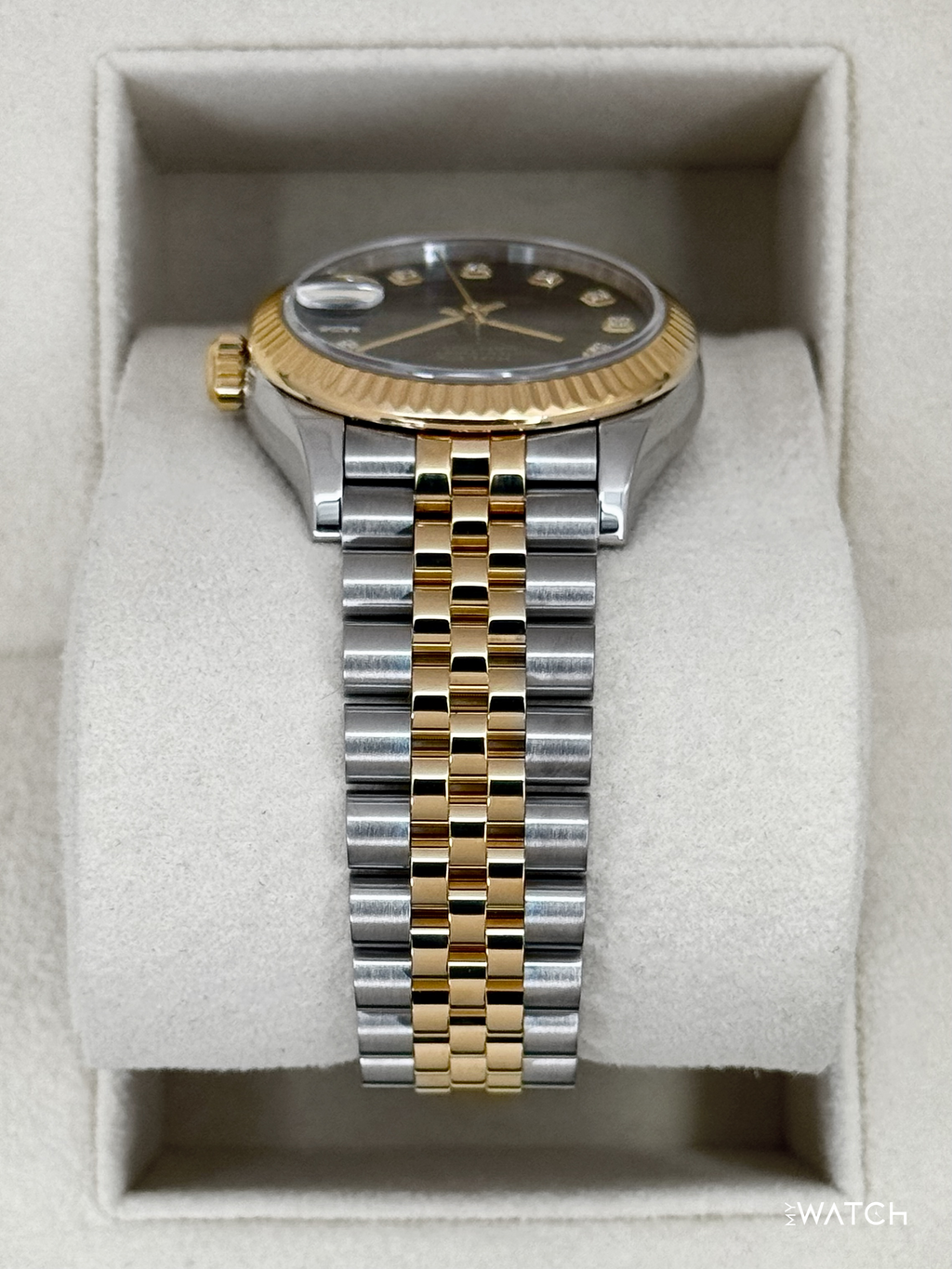 2021 Rolex Datejust 31mm 278273 Two-Tone Jubilee Dark Grey Diamond Dial