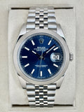 2019 Rolex Datejust 41mm 126300 Stainless Steel Jubilee Blue Dial