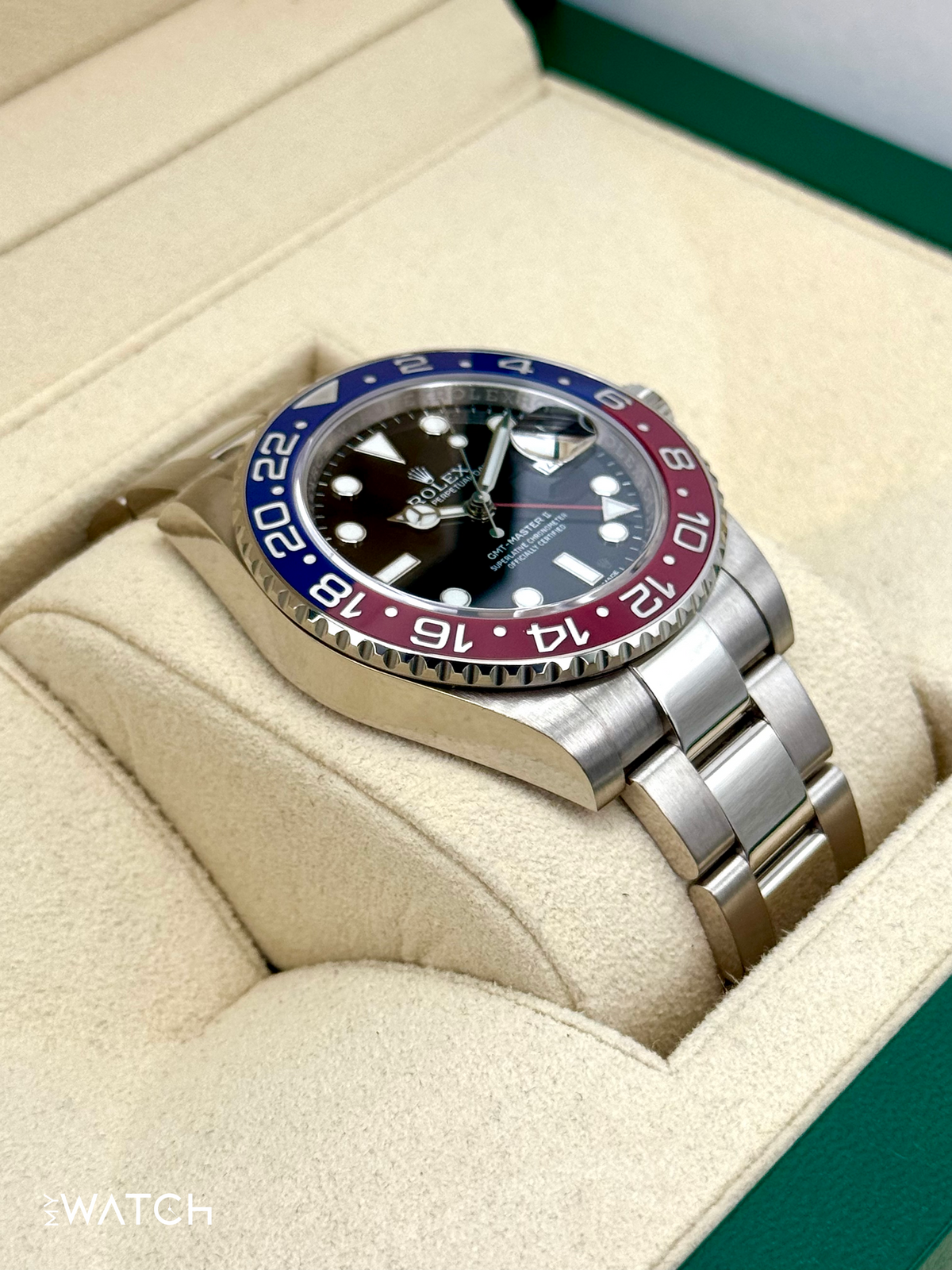 2016 Rolex GMT-Master II "Pepsi" 40mm 116719BLRO White Gold Black Dial