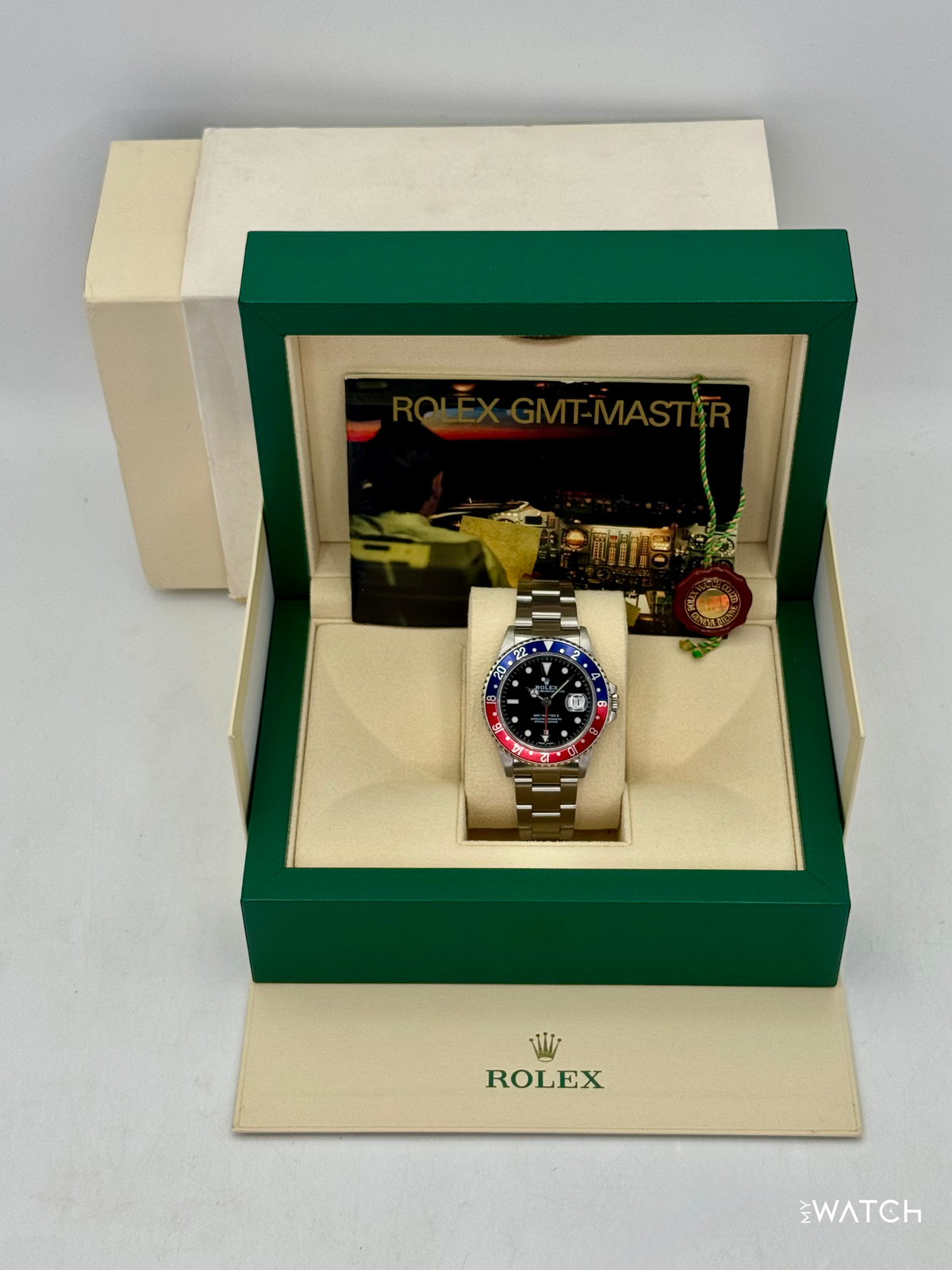 1997 Rolex GMT-Master II "Pepsi" 40mm 16710 Stainless Steel Oyster Black Dial
