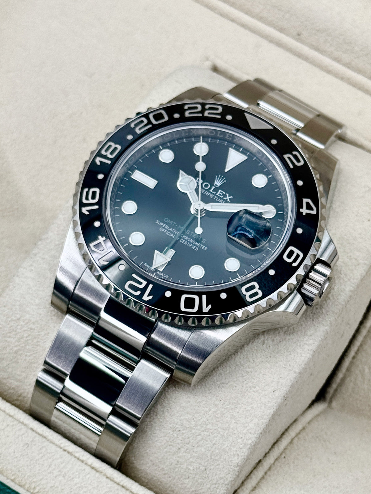 2018 Rolex GMT-Master II 40mm 116710LN Stainless Steel Black Dial