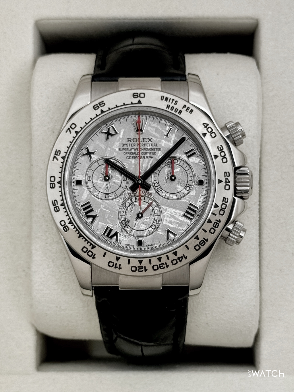 2002 Rolex Daytona 40mm 116519 White Gold Meteorite Dial