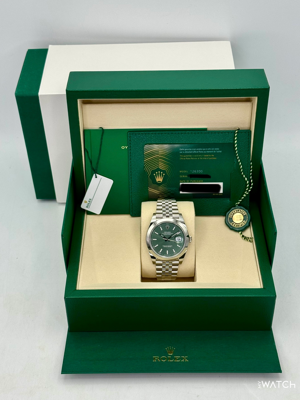 NEW 2026 Rolex Datejust 41mm 126300 Stainless Steel Jubilee Green Dial