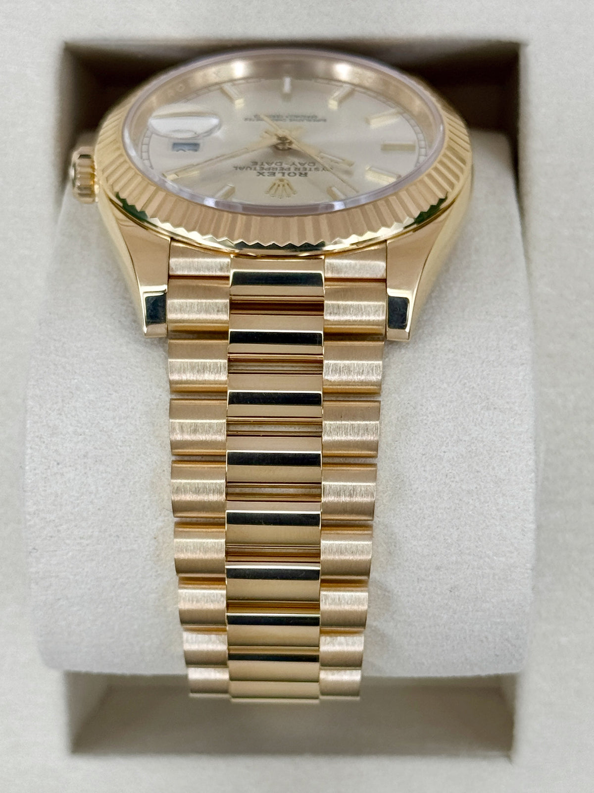 2026 Rolex Day-Date 40mm 228238 Presidential Silver Dial
