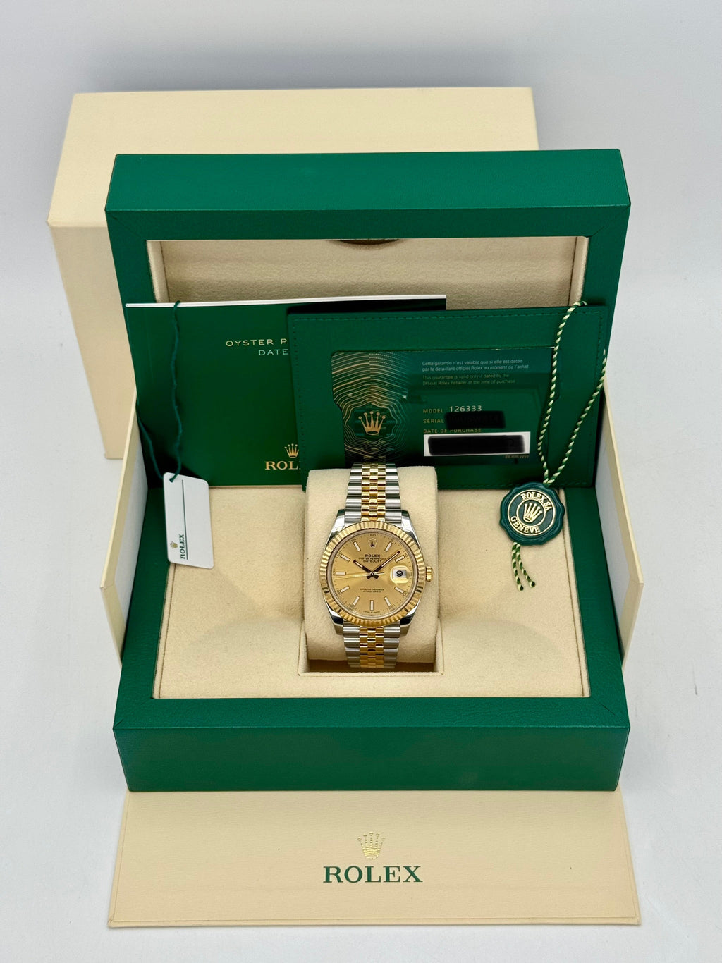 NEW 2025 Rolex Datejust 41mm 126333 Two-Tone Jubilee Champagne Dial