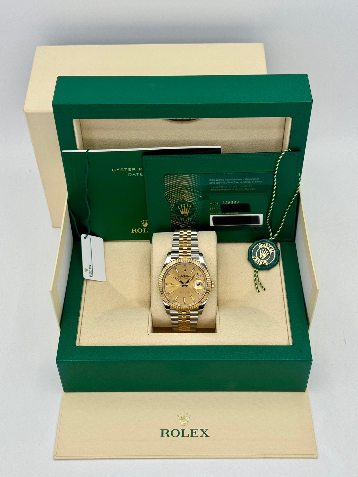NEW 2025 Rolex Datejust 41mm 126333 Two-Tone Jubilee Champagne Dial