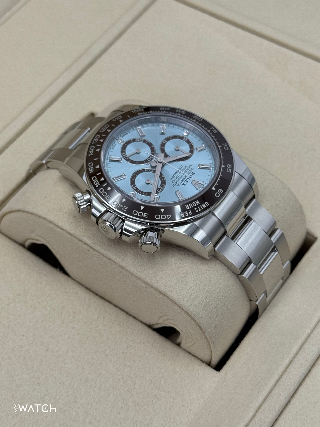 NEW 2026 Rolex Daytona 40mm 126506 Platinum Ice Blue Diamond Baguette Dial