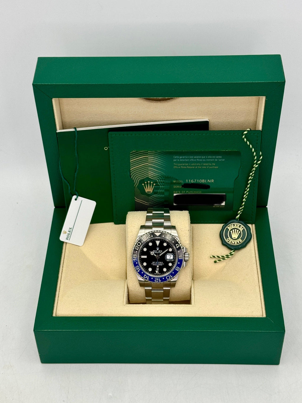 2020 Rolex GMT-Master II "Batman" 40mm 116710BLNR Oyster (NFC CARD)