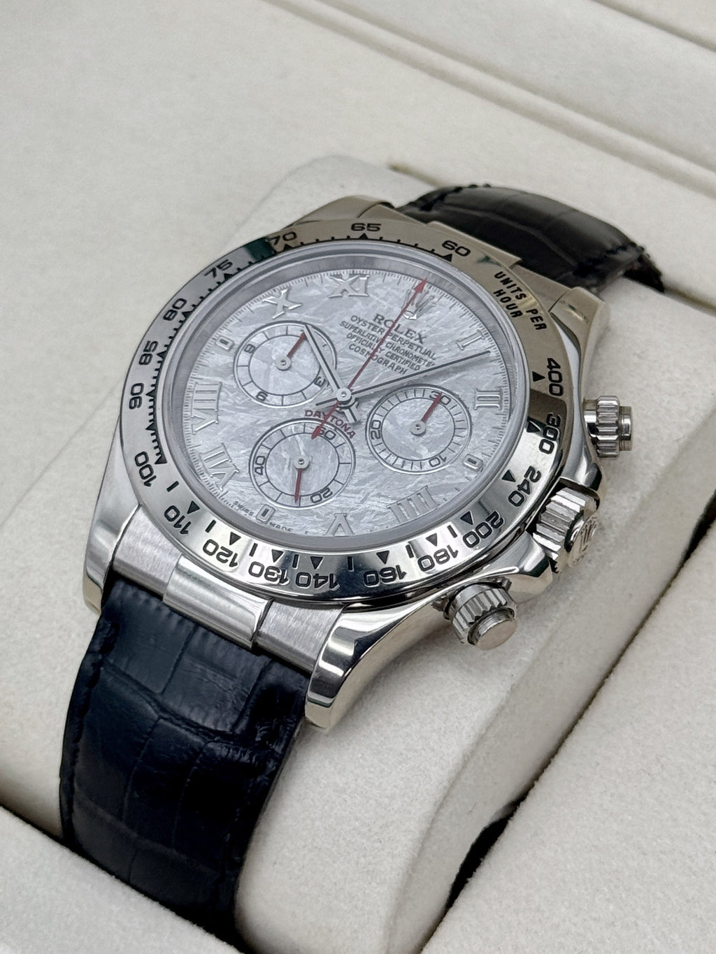 2003 Rolex Daytona 40mm 116519 White Gold Meteorite Dial (Collectors Set)