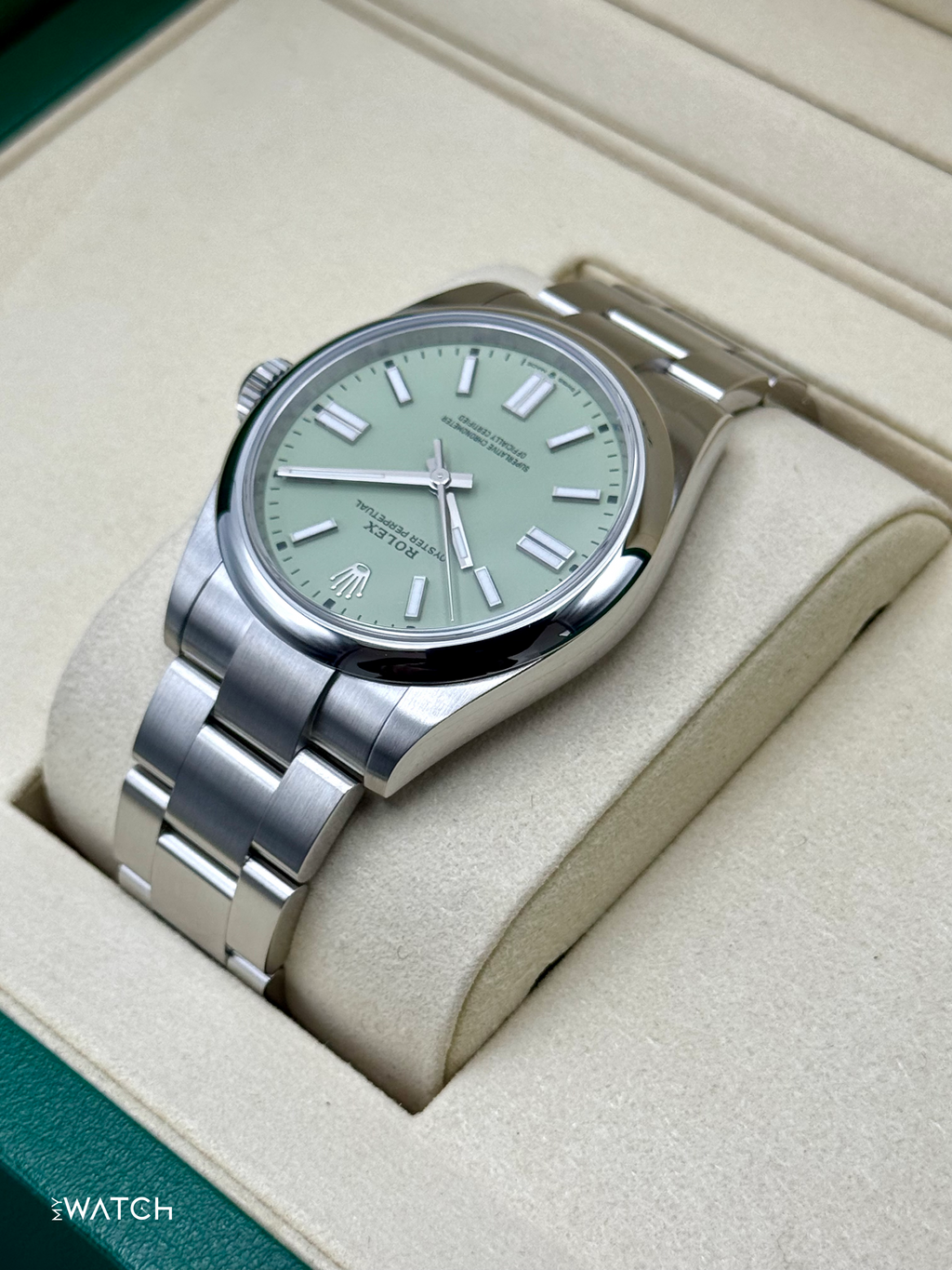 NEW 2026 Rolex Oyster Perpetual 41mm 134300 Pistachio Dial