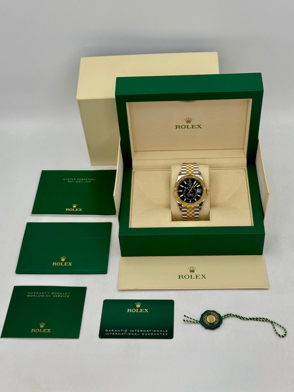 2025 Rolex Sky-Dweller 42mm 336933 Two-Tone Jubilee Black Dial