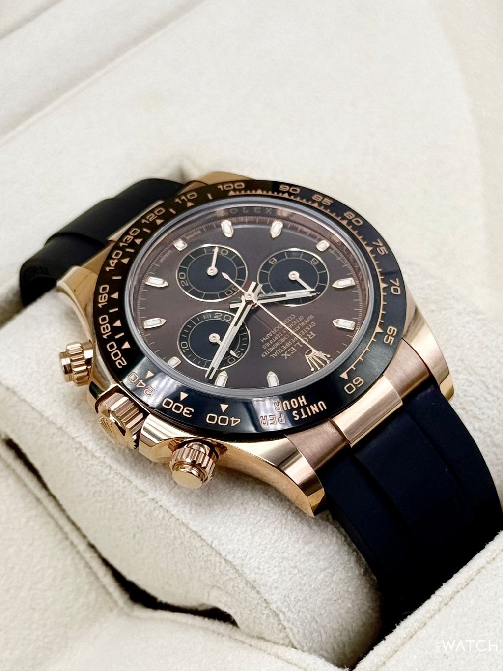 2023 Rolex Daytona 40mm 116515LN Rose Gold Oysterflex Chocolate Dial
