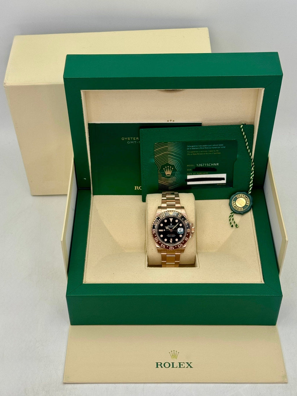 2022 Rolex GMT-Master II "Rootbeer" 40mm 126715CHNR Rose Gold