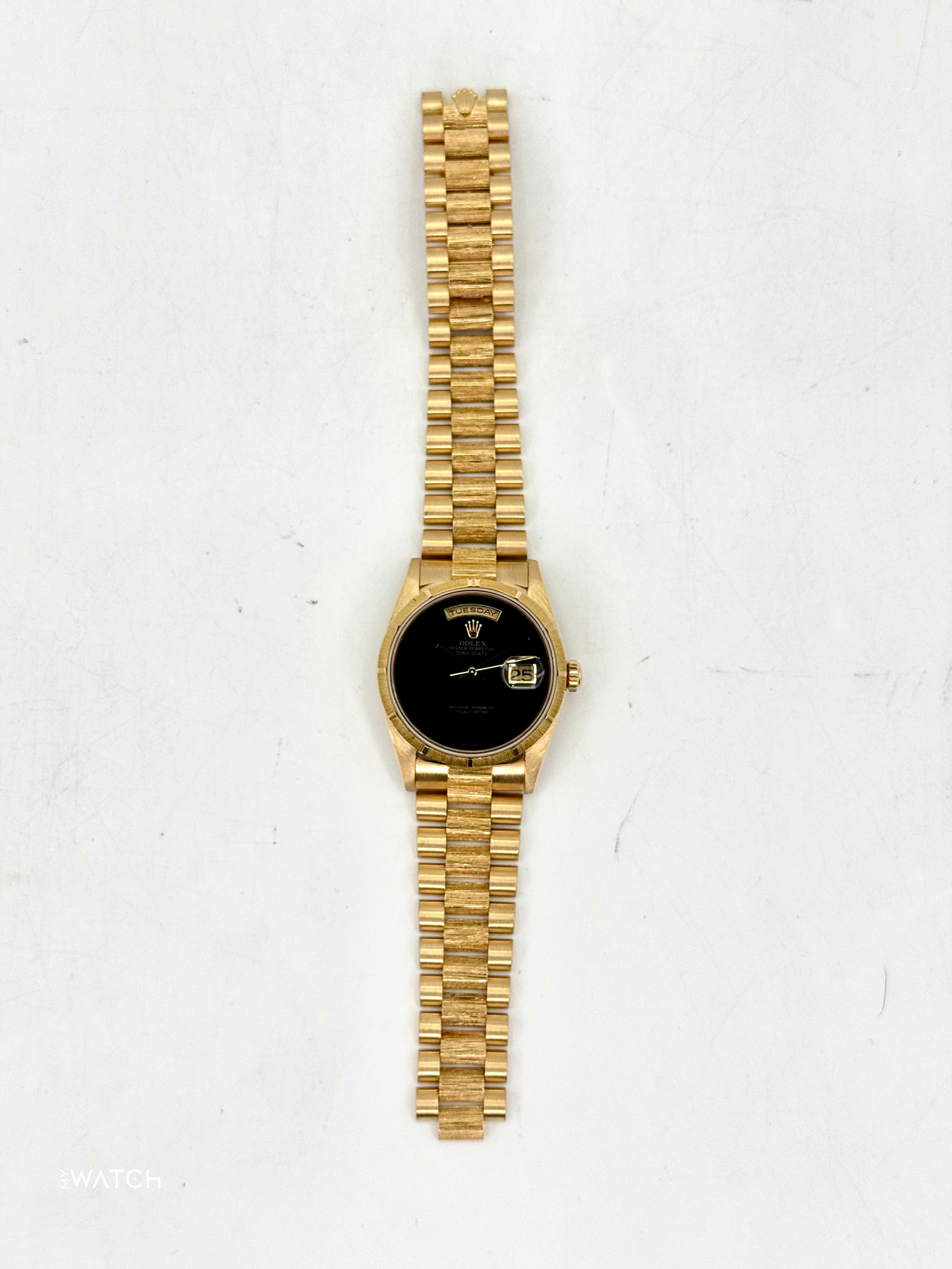1998 Rolex Day-Date 36mm 18248 Presidential Black Onyx Dial (FRESH ROLEX SERVICE)