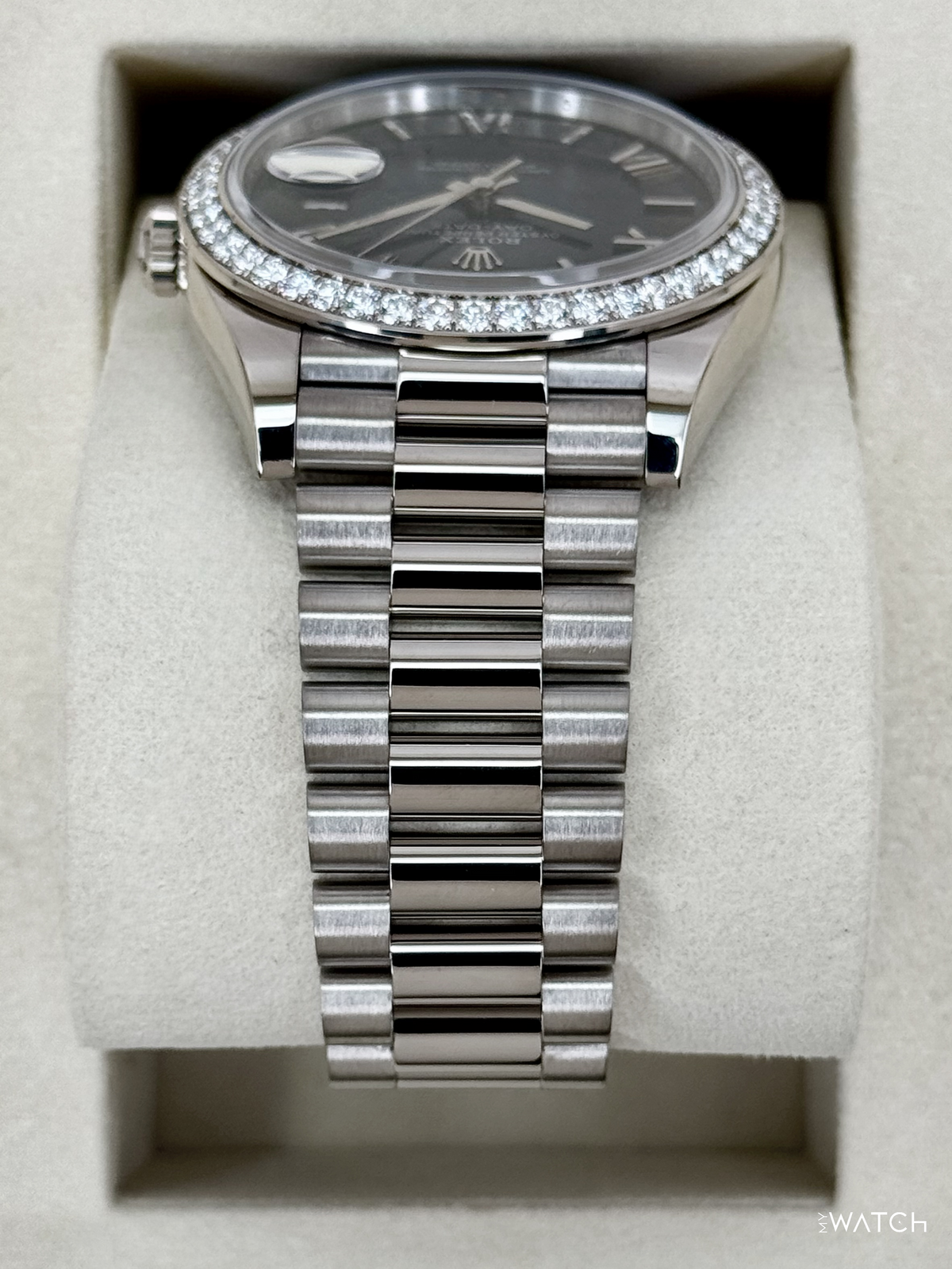 2025 Rolex Day-Date 40mm 228349RBR Presidential White Gold Blue Ombre Dial