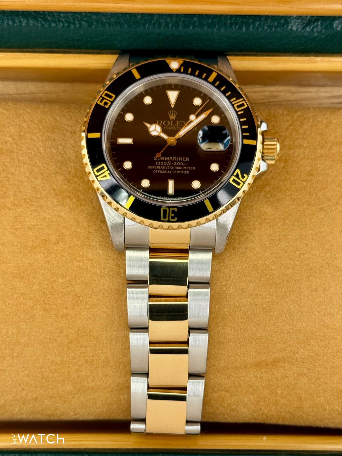 1991 Rolex Submariner 40mm 16613LN Two-Tone Black Dial