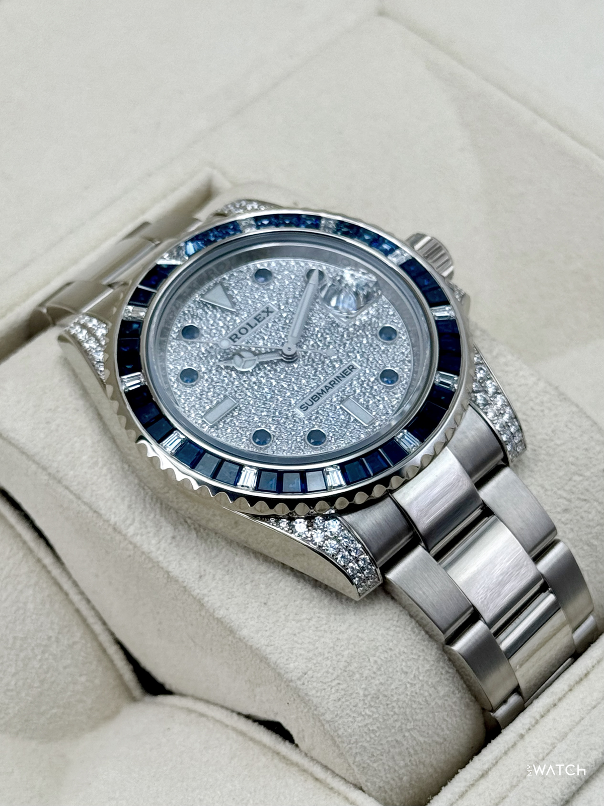 2019 Rolex Submariner 40mm 116659SABR White Gold Diamond Pave Dial