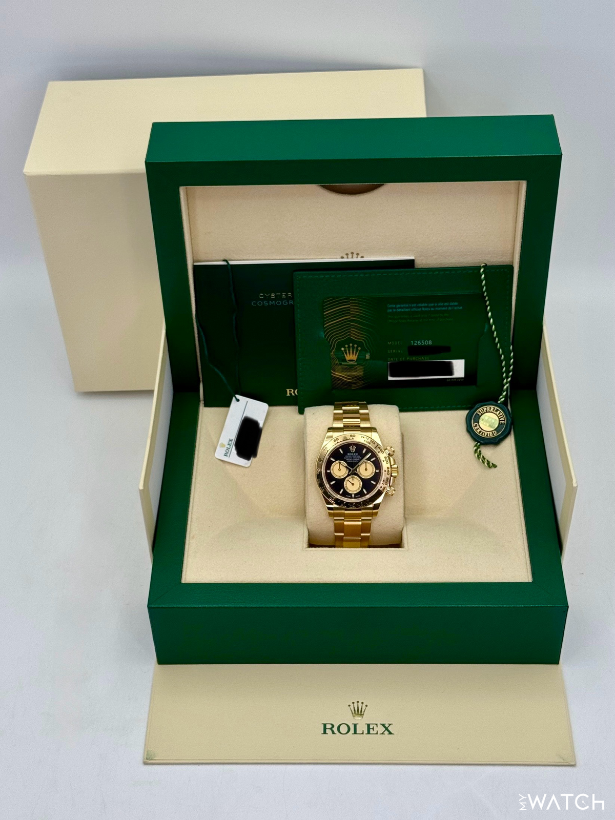 2025 Rolex Daytona "Paul Newman" 40mm 126508 18K Yellow Gold Black Dial
