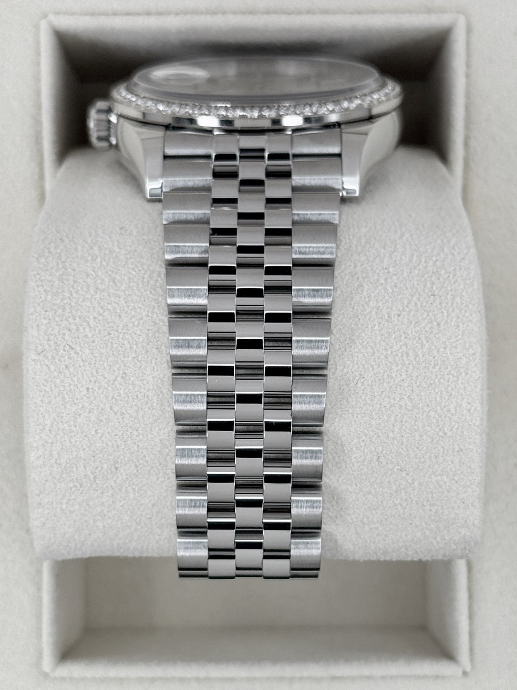 2021 Rolex Datejust 36mm 126284RBR Stainless Steel Jubilee Diamond Bezel Silver Dial
