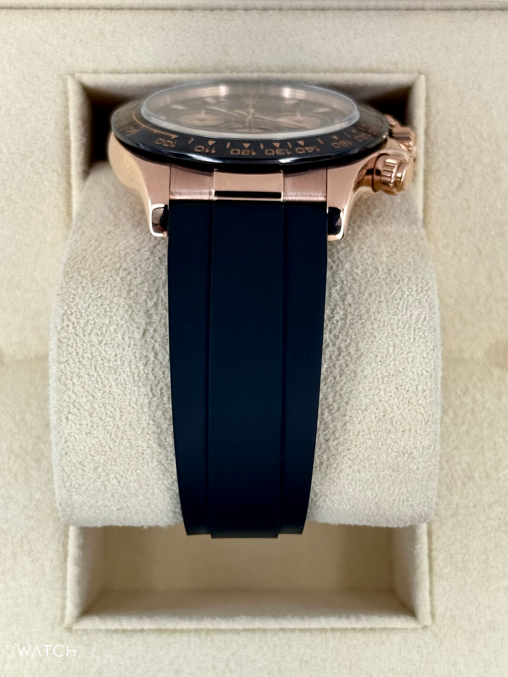 2024 CPO Rolex Daytona 40mm 116515LN Rose Gold Oysterflex Black Dial